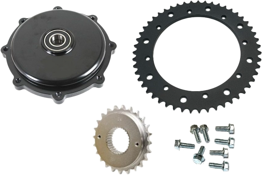 thumbnail image 2 of RI Chrome Chain Drive Sprocket Kit For Harley Sportster 883/1200 XL – 530 Chain, 22/48 Teeth 2 of 6