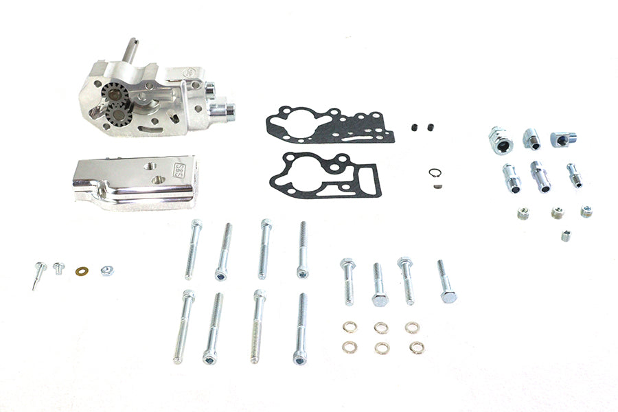 S&S Cycle 31-6200 oil pump assembly for motorcycle engine, shown in detail