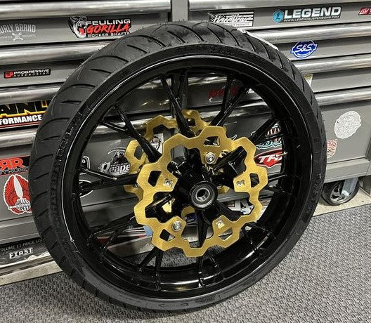 21X3.5" MARLIN BLACK WHEEL/TIRE ROTORS PACKAGE W/ABS HARLEY BAGGERS - The Speed Shop Canada