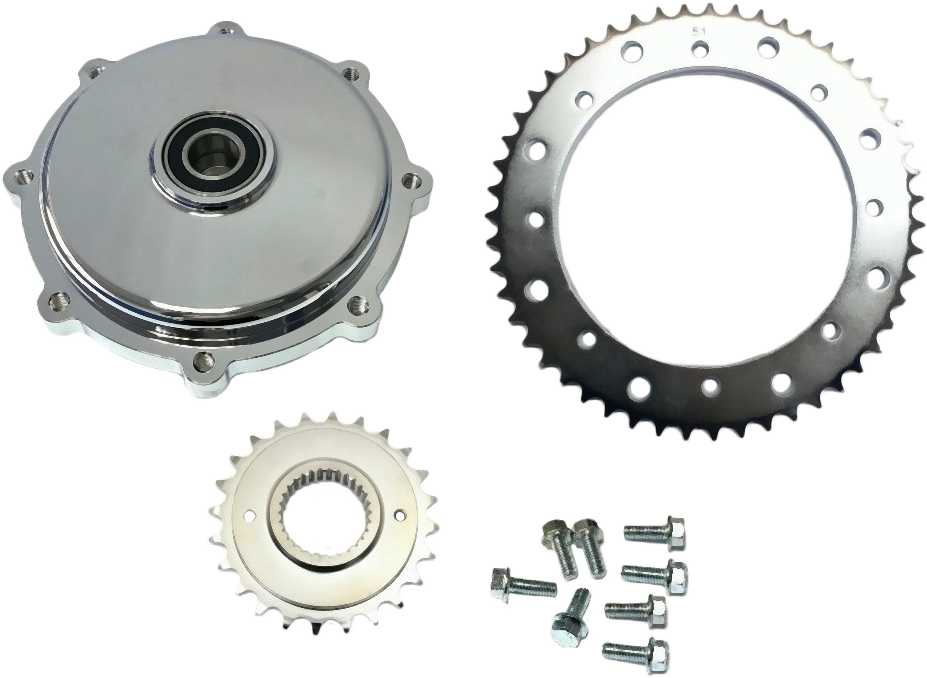 CHAIN DRIVE CONVERSION KITS CHROME HARLEY BAGGERS 2017-2024 - The Speed Shop Canada