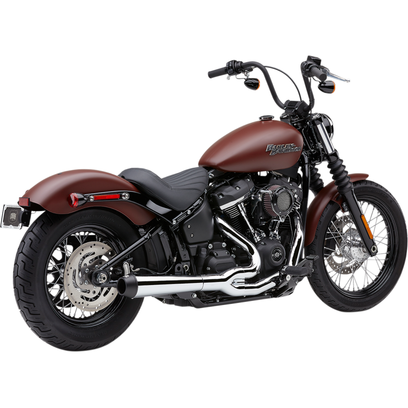 BASSANI CHROME 2:1 EXHAUST HARLEY FATBOB/SLIM/STREETBOB 18-25
