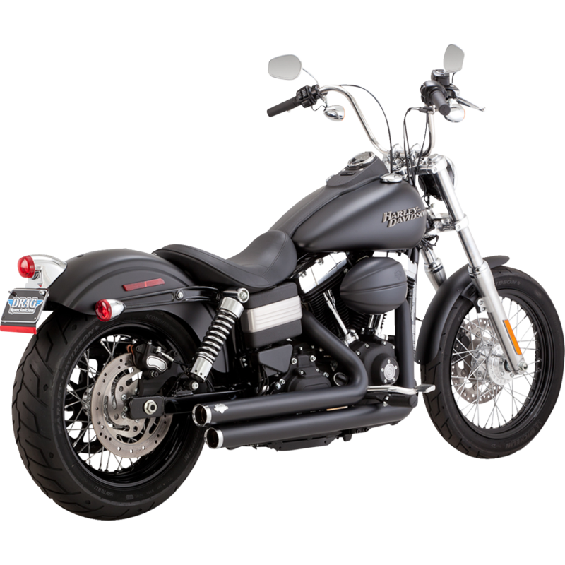 VANCE AND HINES BIG SHOTS STAGGERED EXHAUST HARLEY DYNA - The Speed Shop Canada
