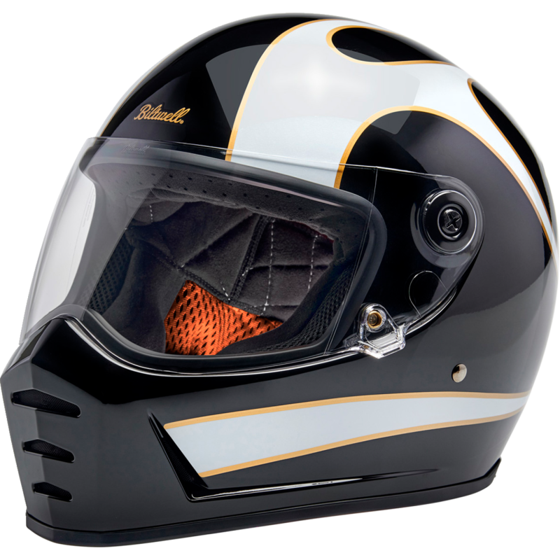 LANE SPLITTER HELMET BLACK WITH FLAMES - The Speed Shop Canada