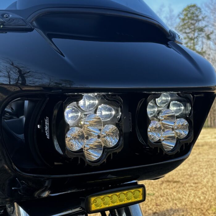 CUSTOM DYNAMICS SHARK DEMON 2 LED HEADLIGHT KIT HARLEY DAVIDSON FLHR - The Speed Shop Canada