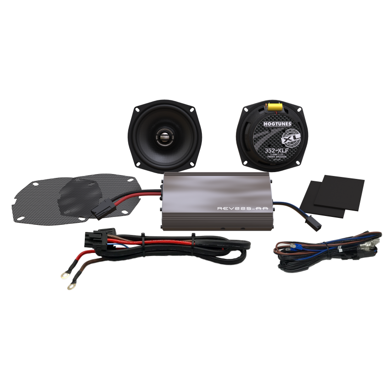 HOGTUNES 225 WATT AMP WITH XL FAIRING SPEAKERS AND GRILLS 98-13 HARLEY FLH - The Speed Shop Canada