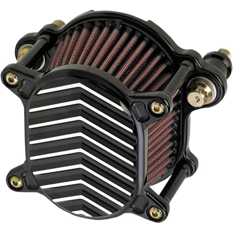 JOKER MACHINE OMEGA V BLACK/MACHINED AIR FILTER KIT HARLEY 99-17 BIG TWINS - The Speed Shop Canada