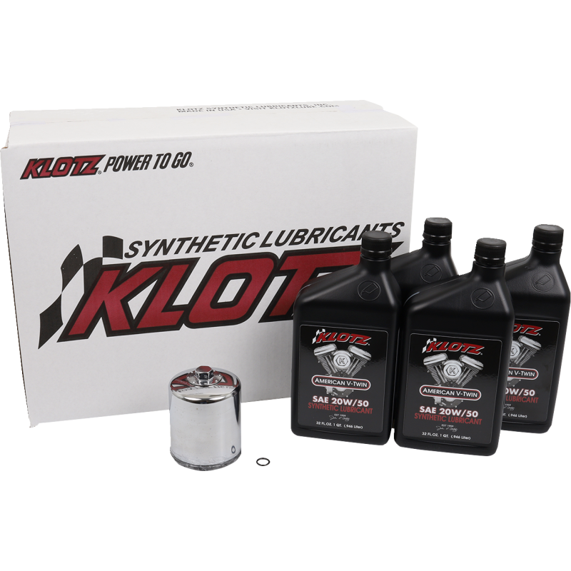 KLOTZ BASIC SYNTHETIC OIL CHANGE KITS (4) HARLEY DAVIDSON MODELS