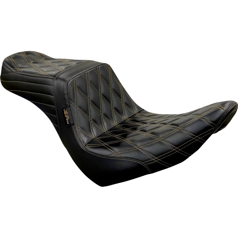 LEPARA TAILWHIP SEAT CHESTNUT DOUBLE DIAMOND 18-25 HARLEY SOFTAIL FXLR/S/ST - The Speed Shop Canada