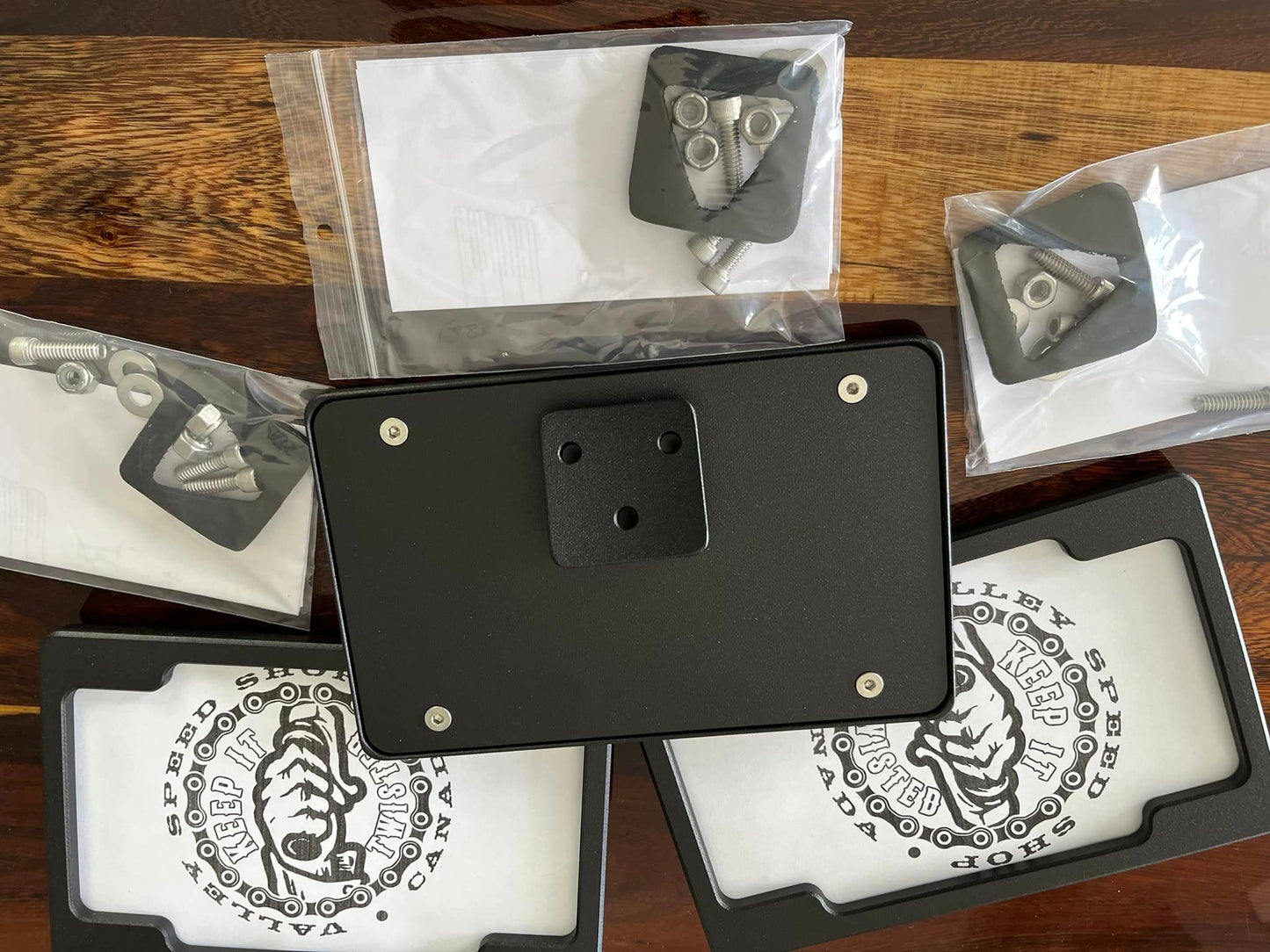 VS BILLET LAYDOWN MOTORCYCLE LICENCE PLATE FRAME KIT - The Speed Shop Canada