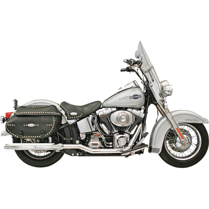 BASSANI TRUE DUAL POWER CURVE EXHAUST HARLEY DAVIDSON SOFTAILS 00-17
