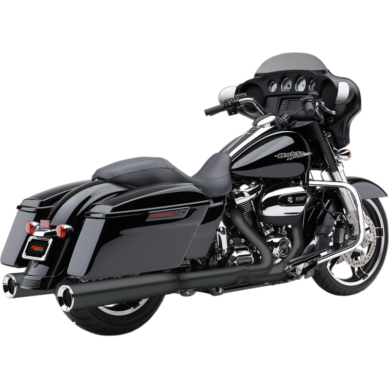 COBRA POWER FLO 4.5" TWIN MUFFLERS HARLEY DAVIDSON BAGGERS 17-25 - The Speed Shop Canada