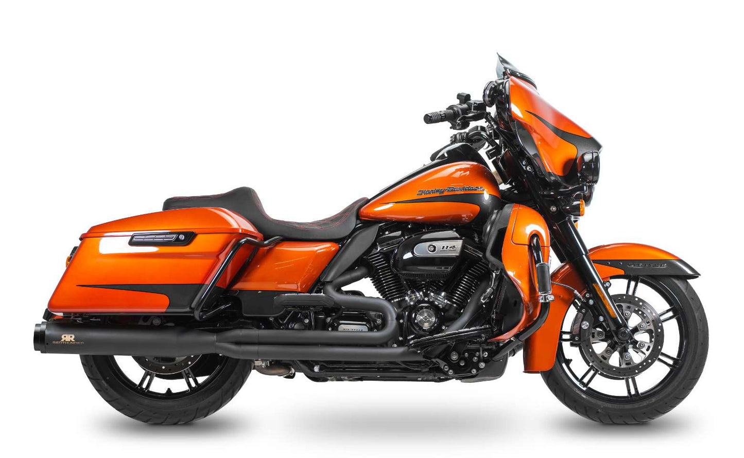 RED THUNDER EXHAUST 2:1 CLASSIC HARLEY DAVIDSON BAGGERS - The Speed Shop Canada
