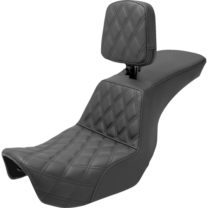 SADDLEMEN TOUR STEP UP SEATS BLACK LS HARLEY DAVIDSON DYNA 06-17 - The Speed Shop Canada