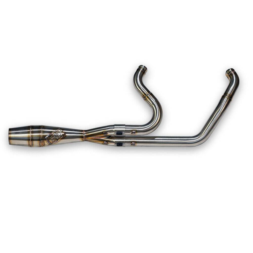 SAWICKI SPEED 2:1 SHORTY INTIMIDATOR EXHAUST HARLEY SOFTAIL 18-26