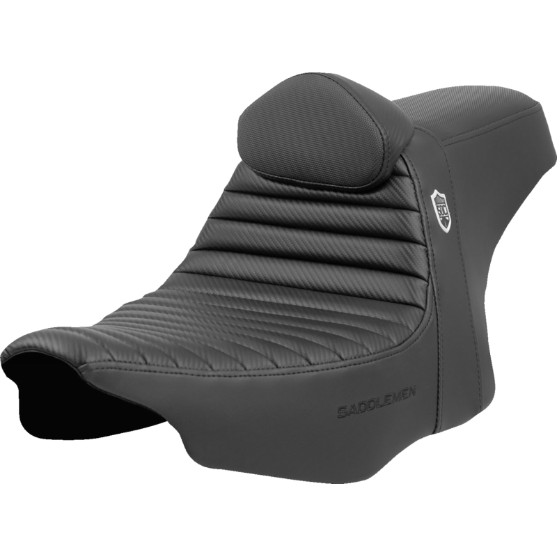 SADDLEMEN SDC PRO GRIPPER TR BLACK WITH BACKREST 24-25 HARLEY BAGGERS - The Speed Shop Canada