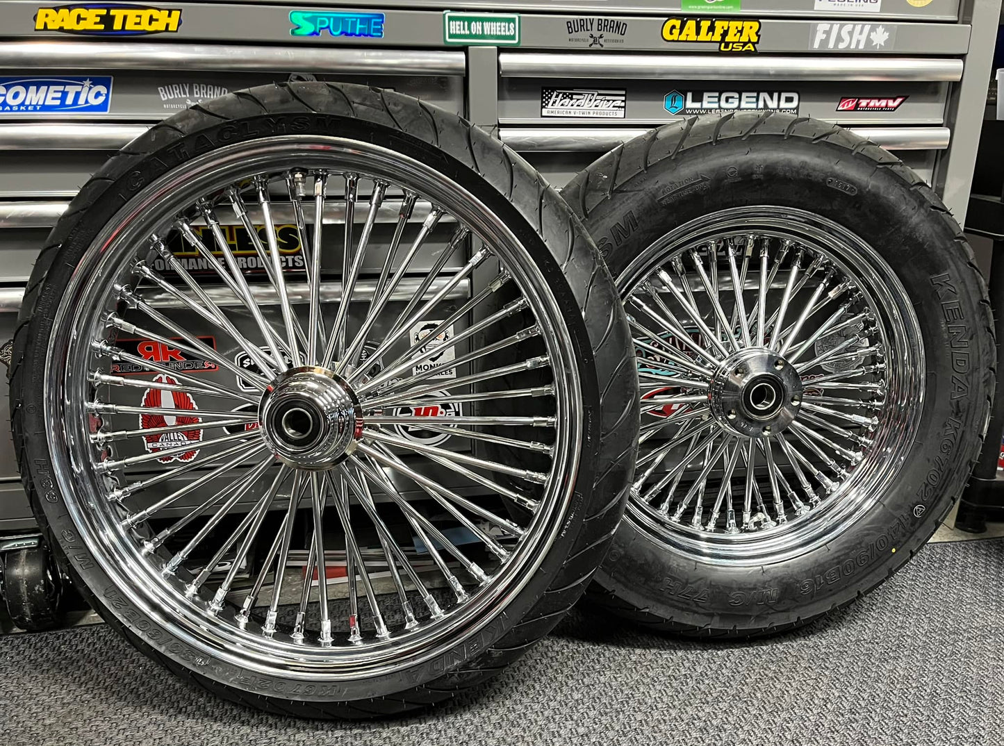 BIG SPOKE CHROME 21/16 WHEEL PACKAGE HARLEY DAVIDSON SOFTAILS 1986-1999 - The Speed Shop Canada