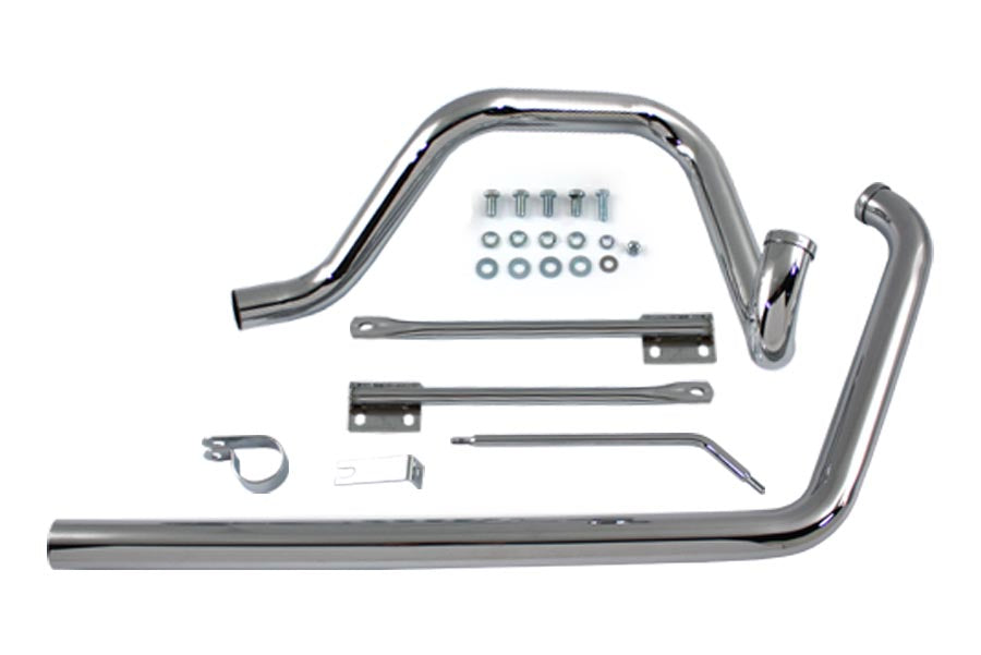 VTWIN TRUE DUAL CHROME HEADERS HARLEY DAVIDSON SOFTAILS 84-99 - The Speed Shop Canada