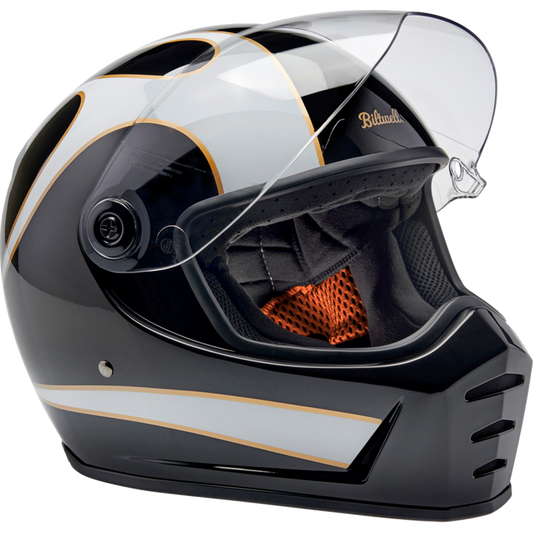 LANE SPLITTER HELMET BLACK FLAMES - The Speed Shop Canada