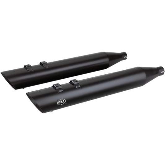 S&S CYCLE SLASH CUT 4" MUFFLERS HARLEY DAVIDSON BAGGERS 97-25 - The Speed Shop Canada