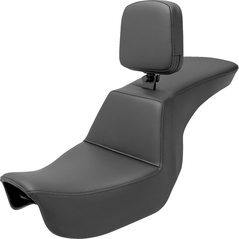 SADDLEMEN TOUR STEP UP SEATS BLACK PLAIN HARLEY DAVIDSON DYNA 06-17 - The Speed Shop Canada