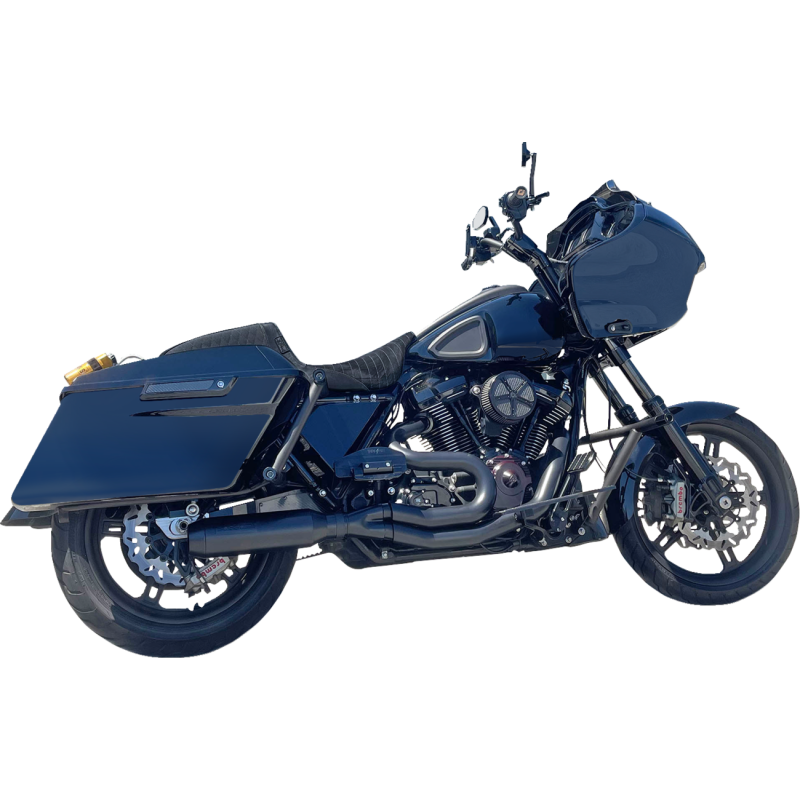 BASSANI SUPERBIKE BLACK EXHAUST MID LENGTH HARLEY DAVIDSON BAGGERS 17-24 - The Speed Shop Canada