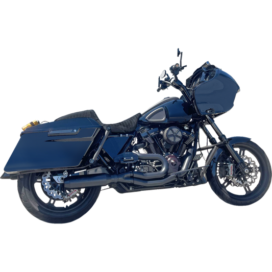 BASSANI SUPERBIKE BLACK EXHAUST MID LENGTH HARLEY DAVIDSON BAGGERS 17-24 - The Speed Shop Canada