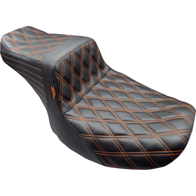 LEPARA TAILWHIP SEAT ORANGE DIA STITCH HARLEY DAVIDSON BAGGER 23-25 - The Speed Shop Canada