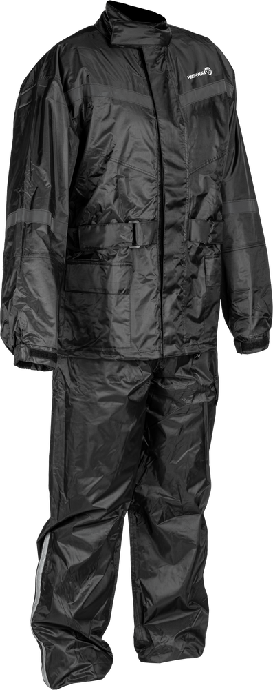 RAIN SUITS TWO PIECE DESIGN HWY 21 BLACK - The Speed Shop Canada