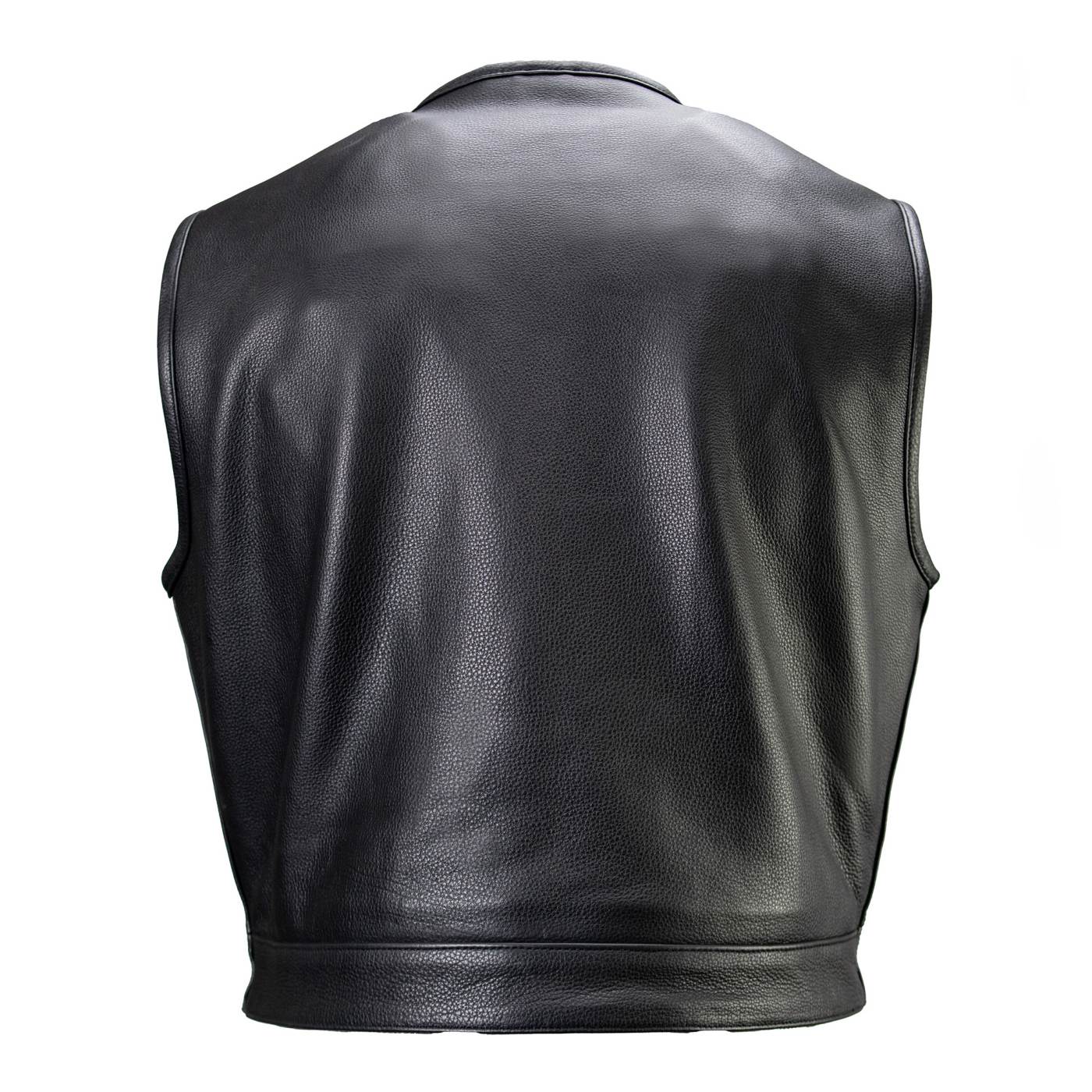 MILWAUKEE LEATHER MENS LOW KEY BLACK LEATHER VEST - The Speed Shop Canada
