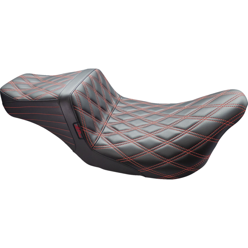 LEPARA TAILWHIP SEAT BLACK/RED DIAMOND STITCH HARLEY BAGGERS 08-24 - The Speed Shop Canada