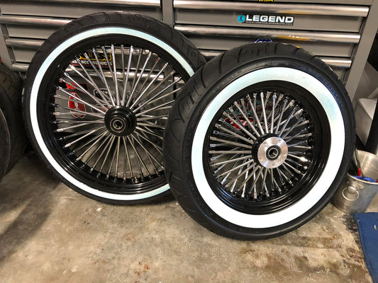 PHAT MAX BIG SPOKE WHEEL PACKAGE C/W WWW TIRES HARLEY DAVIDSON MODELS - The Speed Shop Canada