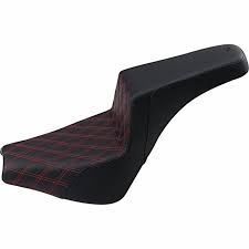 SADDLEMEN STEP UP SEAT RED STITCH 04-25 HARLEY SPORTSTER XL - The Speed Shop Canada