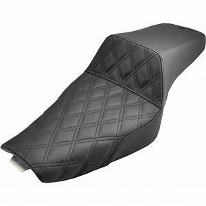 SADDLEMEN STEP UP SEAT BLACK LATTICE STITCH 04-23 SPORTSTER XL - The Speed Shop Canada