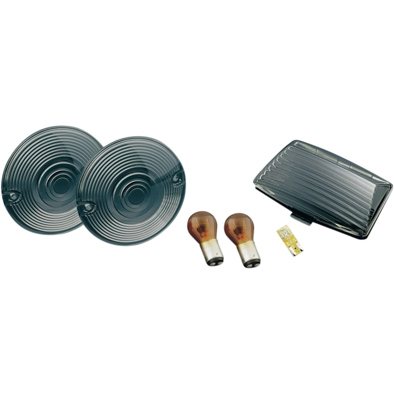 SMOKED LENS KIT WITH AMBER BULBS -FRONT HARLEY DAVIDSON - The Speed Shop Canada