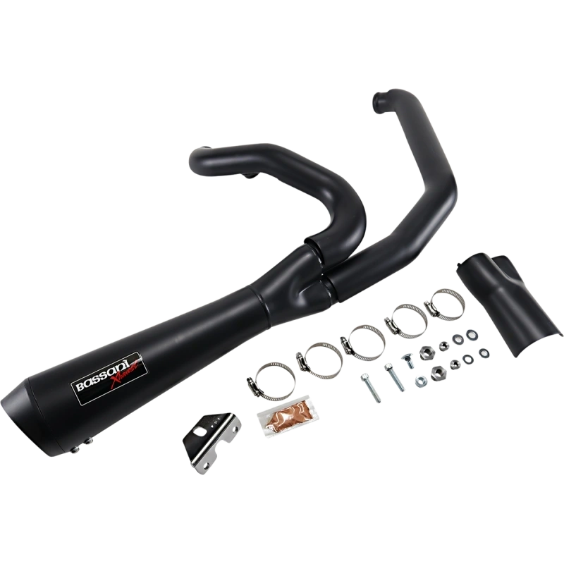 BASSANI 2:1 SHORTY ROAD RAGE EXHAUST HARLEY DAVIDSON BAGGERS 97-08 - The Speed Shop Canada