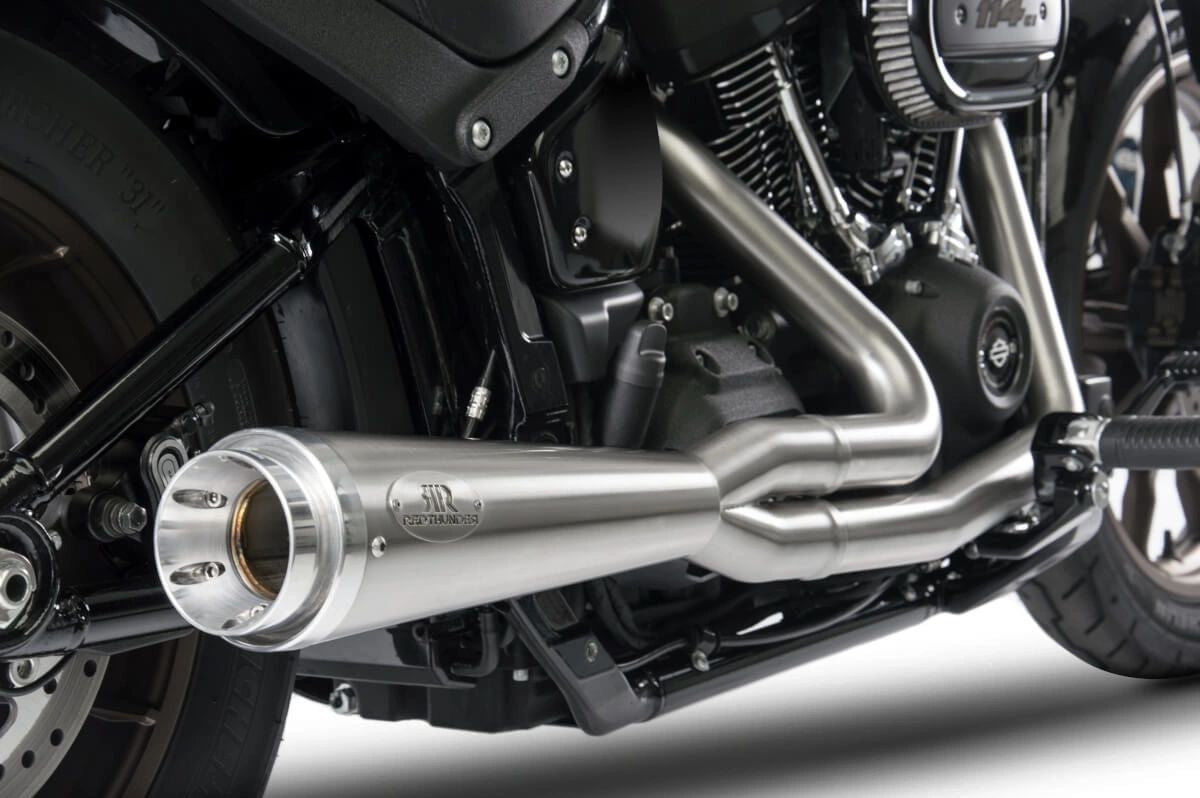 RED THUNDER 2:1 EXHAUST RACE SERIES BLACK 18-25 HARLEY DAVIDSON M8 SOFTAILS - The Speed Shop Canada