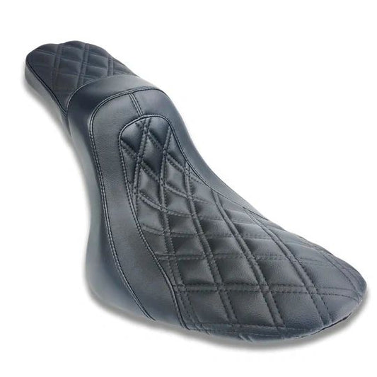CMC 2 UP SEAT BLACK STITCH HARLEY DAVIDSON SOFTAILS 00-17 - The Speed Shop Canada
