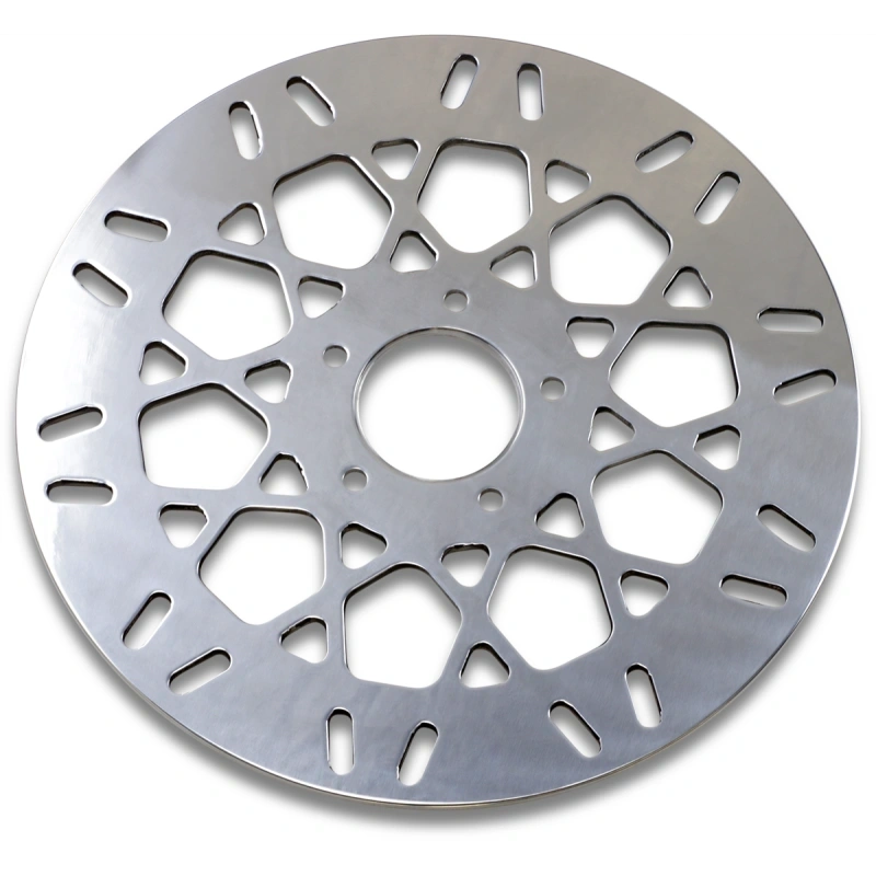 POLISHED STAINLESS MESH STYLE FRONT ROTORS HARLEY DAVIDSON - The Speed Shop Canada