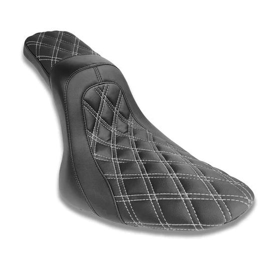CMC 2 UP SEAT WHITE STITCH HARKEY DAVIDSON SOFTAILS 00-17 - The Speed Shop Canada