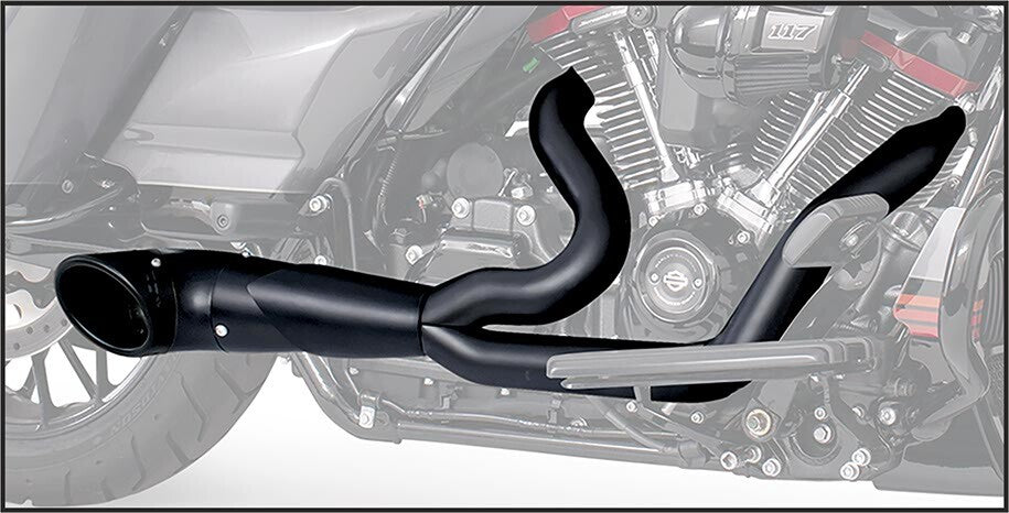 FREEDOM EXHAUST SHORTY TURNOUT BLACK 95-16 HARLEY BAGGERS - The Speed Shop Canada