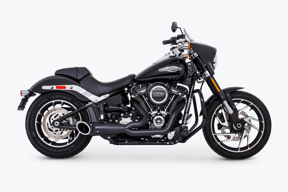 FREEDOM EXHAUST TURNOUT SHORTY 2:1 BLACK 18-25 HARLEY SOFTAILS M8 - The Speed Shop Canada