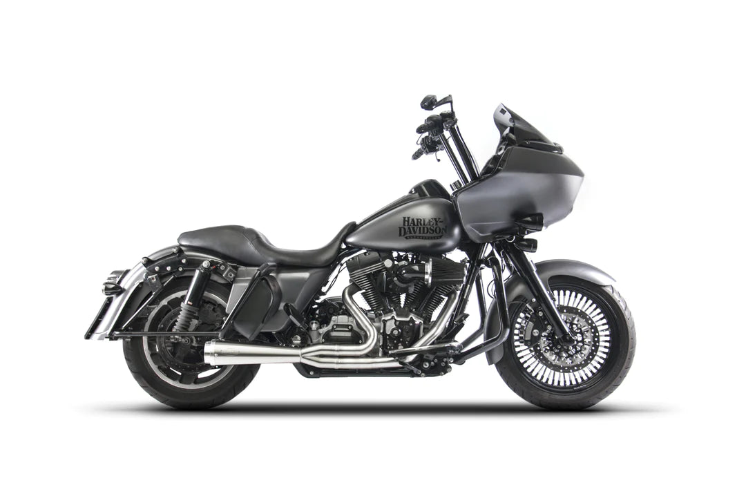 RED THUNDER EXHAUST SHORTY 2:1 RACE STYLE HARLEY DAVIDSON BAGGERS - The Speed Shop Canada