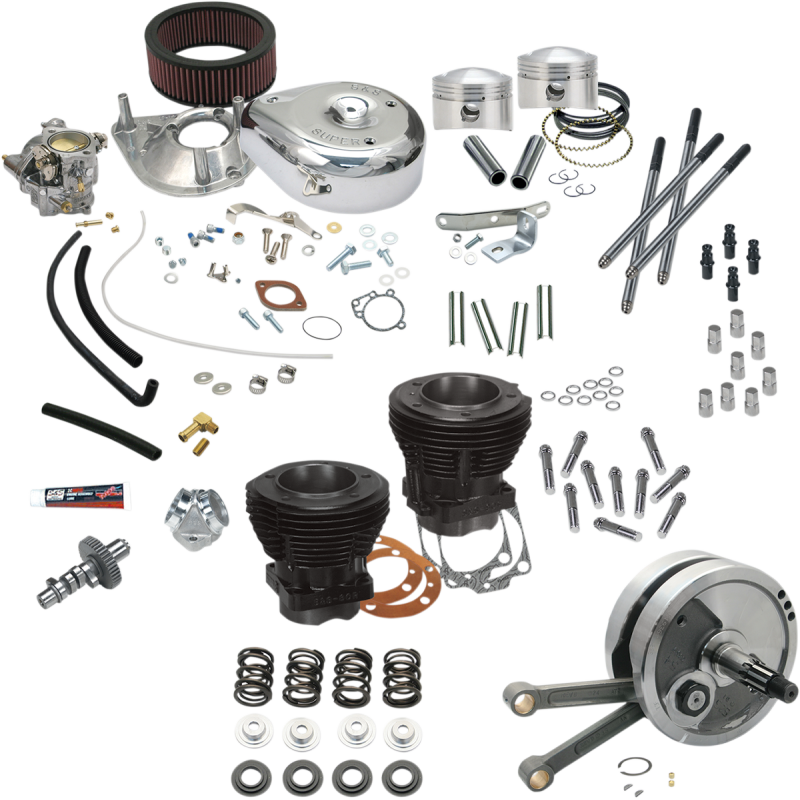 S&S CYCLE 93"SHOVELHEAD STROKER HOT SET UP ENGINE KIT HARLEY DAVIDSON - The Speed Shop Canada