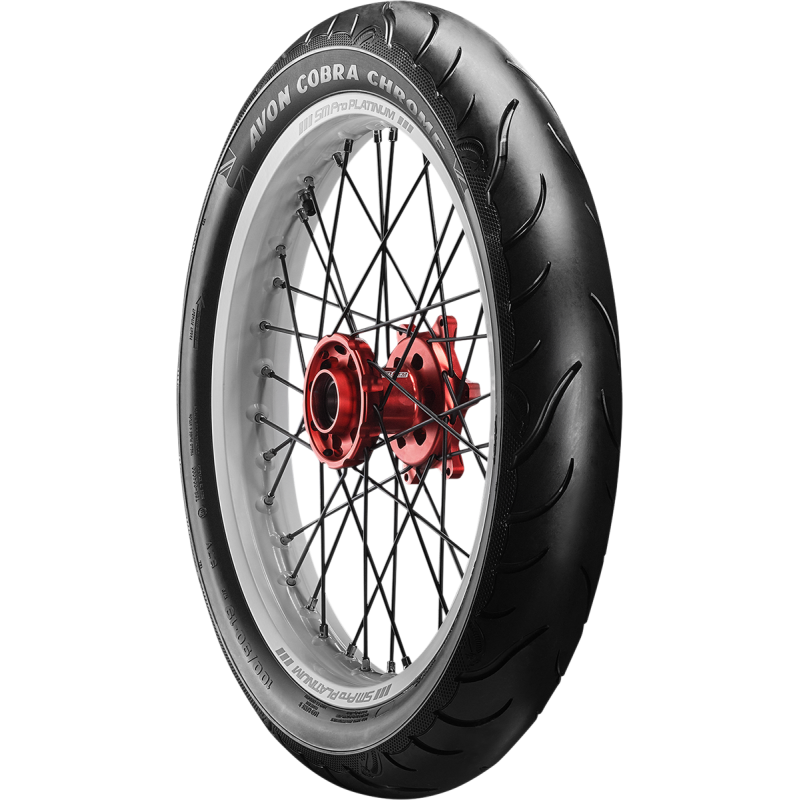 AVON COBRA CHROME FRONT RIENFORCED BIAS MOTORCYCLE TIRES BLACKWALL - The Speed Shop Canada