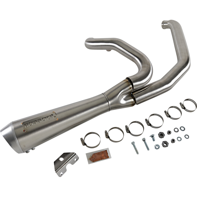 BASSANI 2:1 SHORTY ROAD RAGE EXHAUST HARLEY DAVIDSON BAGGERS 97-08 - The Speed Shop Canada