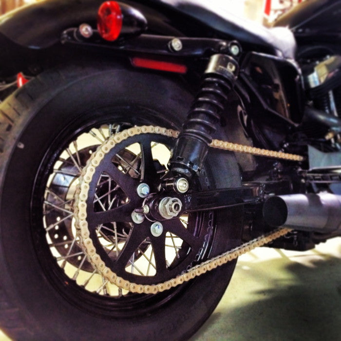SPOKED REAR CHAIN SPROCKETS BLACK HARLEY MODELS 2000 UP - The Speed Shop Canada