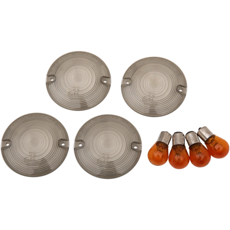 SMOKED SIGNAL LENS KITS C/W AMBER BULBS HARLEY DAVIDSON - The Speed Shop Canada