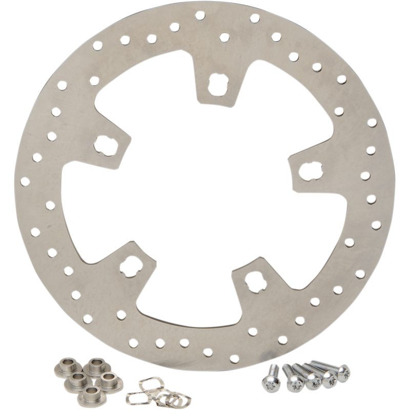 STAINLESS STEEL DRILLED FRONT ROTORS 14-23 HARLEY BAGGERS - The Speed Shop Canada