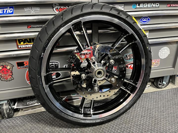 ENFORCER 21" FRONT DUAL DISC WHEEL PACKAGE C/W TIRE AND ROTORS HARLEY BAGGERS - The Speed Shop Canada
