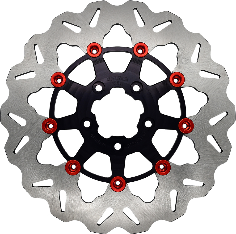 GALFER WAVE FRONT ROTORS 11.8" RED BUTTONS HARLEY MODELS 08-25 - The Speed Shop Canada